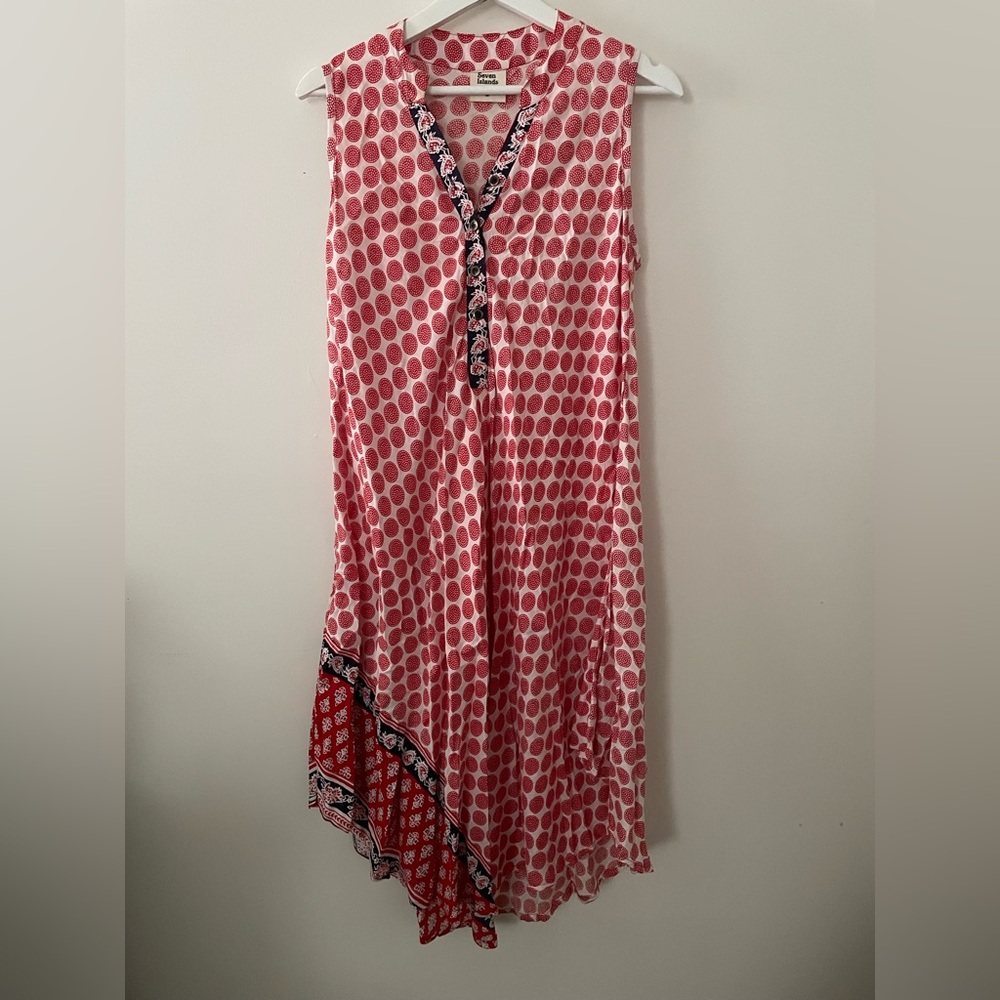 Seven Islands dress Red and White Polka Dot Sleeveless Dress - Picture 2 of 5